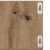 vidaXL CD-wandschap 75x18x18 cm bewerkt hout artisanaal eikenkleurig