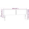 vidaXL Hoofdbord LED 160x5x78/88 cm stof lichtgrijs