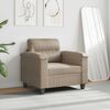 vidaXL Fauteuil 60 cm microvezelstof taupe