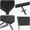 vidaXL Tuin eettafelset 5 pcs Zwart Gepoedercoat staal
