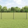 vidaXL Hek met Paal Grijs 0,6 x 25 m Staal en PVC