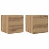 vidaXL Tv-wandmeubelen 2 st 30,5x30x30 cm artisanaal eikenkleurig