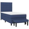 vidaXL Boxspring met matras stof blauw 90x190 cm