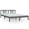 vidaXL Bedframe massief hout grijs 140x200 cm