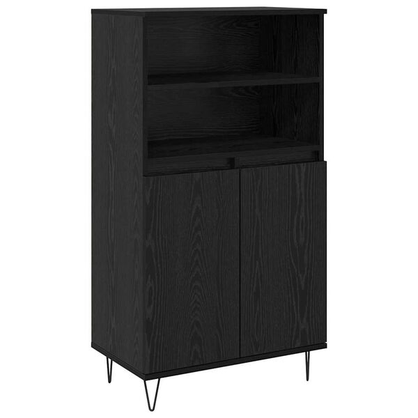 vidaXL Highboard Zwart 60 x 36 x 110 cm Bewerkt hout