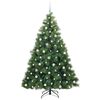 vidaXL Kunstkerstboom met 300 LED met standaard Groen 210 cm PE en PVC