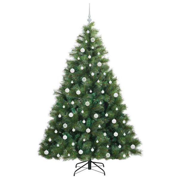 vidaXL Kunstkerstboom met 300 LED met standaard Groen 210 cm PE en PVC