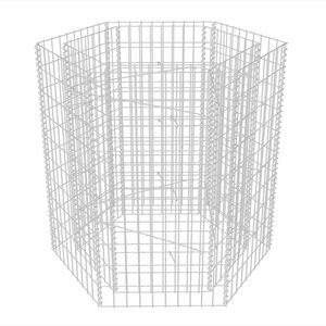 vidaXL Gabion plantenbak verhoogd zeshoekig 100x90x100 cm