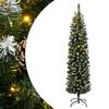 vidaXL Kunstkerstboom smal met 300 LED's 210 cm