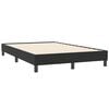 vidaXL Boxspring met matras fluweel zwart 120x210 cm