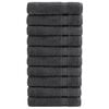 vidaXL Handdoeken SOLUND 10 st 600 g/m&sup2; 100x150 cm antracietkleur