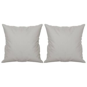 vidaXL Sierkussens 2 st 40x40 cm microvezelstof lichtgrijs