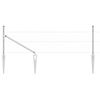 vidaXL Afrasteringspaal Zilver 10 x 0,8 m (36 mm gaas) Staal