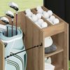 vidaXL Golfkast met wiel Effen Artisan Eiken 65 x 45 x 98 cm