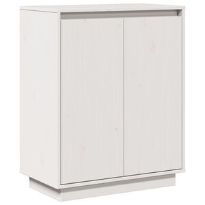 vidaXL Dressoir 60x34x75 cm massief grenenhout wit