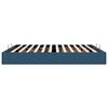 vidaXL Bedframe zonder matras 200x200 cm stof blauw