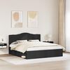 vidaXL Bedframe met hoofdeinde Zwart 180 x 200 cm Massief grenenhout
