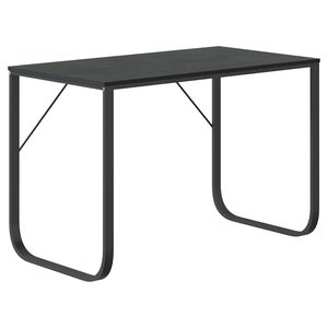 vidaXL Computerbureau 110x60x73 cm spaanplaat zwart