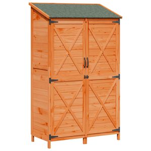 vidaXL Tuinschuur Bruin 106 x 56 x 176,5 cm Bewerkt hout