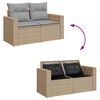 vidaXL Tuin Sofa Set met kussen met opslag 10 pcs beige en lichtgrijs