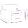 vidaXL Fauteuil 60 cm kunstleer cappuccinokleurig