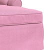 vidaXL Chaise Lounge met Rok met kussen Roze 91 x 157 x 91 cm Stof