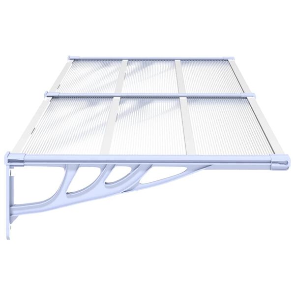 vidaXL Deurluifel 199x90 cm polycarbonaat grijs en transparant