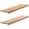 vidaXL Vensterbanken 2 st onbehandeld 110x25x2 cm massief eikenhout
