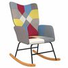 vidaXL Schommelstoel patchwork stof