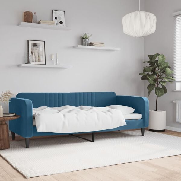 vidaXL Slaapbank 80x200 cm fluweel blauw