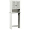 vidaXL Toiletkast VIGO Wit en Antiek Wit 60 x 27 x 161 cm