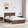 vidaXL Bedframe Bruin Eiken 140 x 200 cm Massief grenenhout
