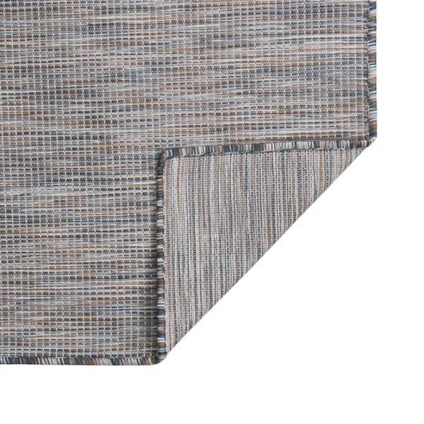 vidaXL Buitenkleed platgeweven 120x170 cm bruin en blauw