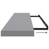 vidaXL Wandschappen zwevend 4 st 120x23,5x3,8 cm MDF grijs