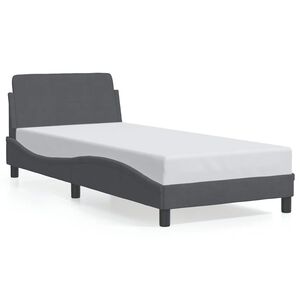 vidaXL Bedframe "Dover" 90x190 cm fluweel donkergrijs