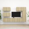 vidaXL 6-delige Tv-meubelset spaanplaat sonoma eikenkleurig