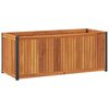 vidaXL Plantenbak 110x45x44 cm massief acaciahout en staal