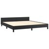 vidaXL Bedframe met hoofdeinde zonder matras 160x200 cm zwart
