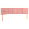vidaXL Boxspring met matras fluweel roze 120x190 cm