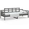 vidaXL Slaapbank massief grenenhout grijs 90x190 cm