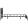 vidaXL Bedframe zonder matras metaal gerookt eikenkleurig 200x200 cm