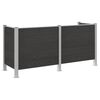 vidaXL Afvalbak Schutting Grijs 237 x 85 x 115 cm Aluminium en WPC