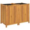 vidaXL Plantenbak met voering 100x50x75 cm massief acaciahout
