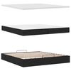 vidaXL Ottoman bed met matrassen en LED's 200x200cm stof zwart