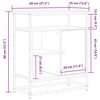 vidaXL Dressoir Oudhout 69 x 35 x 80 cm Bewerkt hout