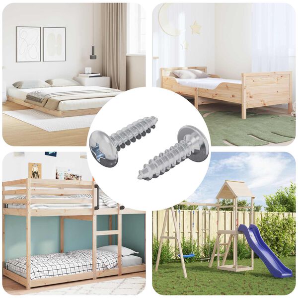 vidaXL Bout 2 pcs Zilver M4 x 16 mm Staal