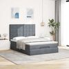 vidaXL Ottoman bed met matrassen en LED's 140x200cm fluweel