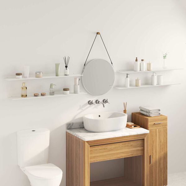 vidaXL Drijvende plank 4 pcs Wit 100 x 18 x 2,5 cm Staal