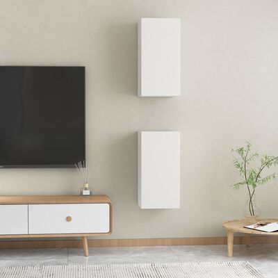 vidaXL Tv-meubelen 2 st 30,5x30x60 cm bewerkt hout wit