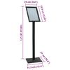 vidaXL Pedestal Posterstand Zwart a4 Aluminium en PVC
